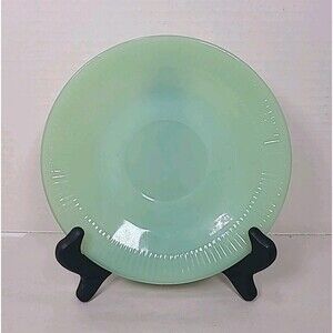 Green Jadeite Ribbed Sauce 6" Saucer Plate Fire King Oven Glass